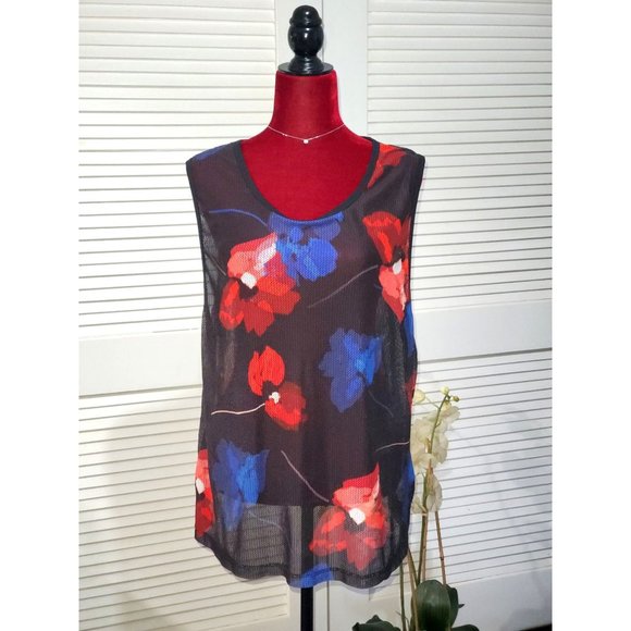 Fabletics Women's Floral Print Harleen Athletic Mesh Tank Size 3x 1049 - Picture 2 of 8